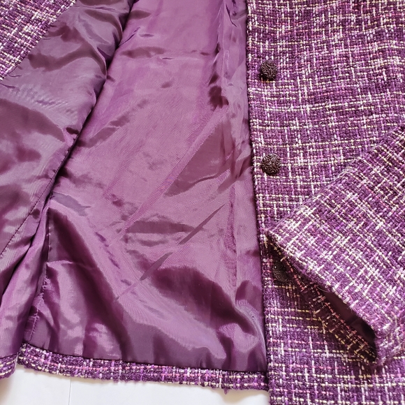 VTG Academia Style Woven Thread Plaid Blazer Jacket Shacket 14 - Picture 3 of 8